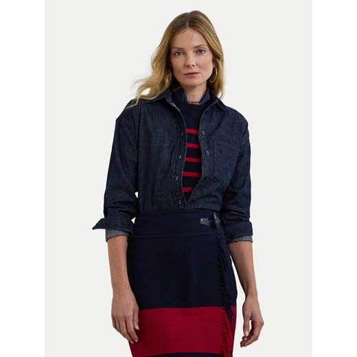 LAUREN RALPH LAUREN Koszula jeansowa 200957620 Granatowy Relaxed Fit ze sklepu MODIVO w kategorii Koszule damskie - zdjęcie 182700168