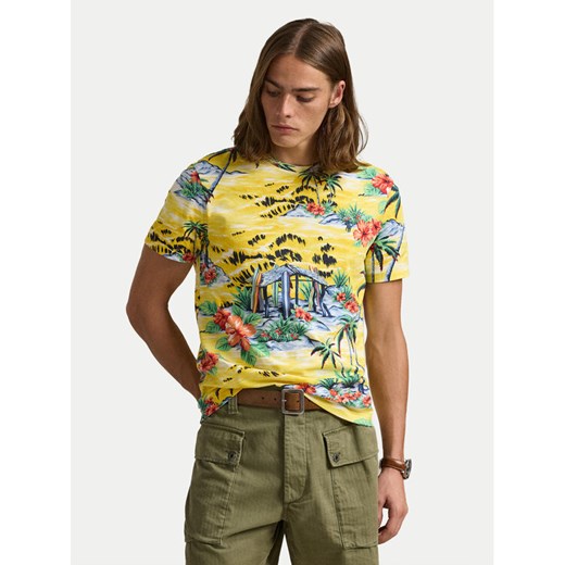 Polo Ralph Lauren T-Shirt 710963813001 Żółty Custom Slim Fit ze sklepu MODIVO w kategorii T-shirty męskie - zdjęcie 182700176