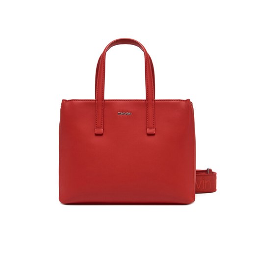 Calvin Klein Torebka Ck Must Small Tote K60K612904 Czerwony ze sklepu MODIVO w kategorii Torebki damskie - zdjęcie 182700239