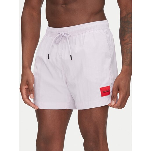 HUGO Szorty kąpielowe Dominica 50493450 Fioletowy Regular Fit ze sklepu MODIVO w kategorii Kąpielówki - zdjęcie 182700248