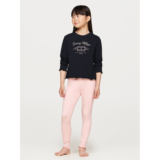 Tommy Hilfiger Komplet bluzka i legginsy Ls Pj Legging Set UG0UG00763 Granatowy Regular Fit ze sklepu MODIVO w kategorii Komplety dziewczęce - zdjęcie 182700249