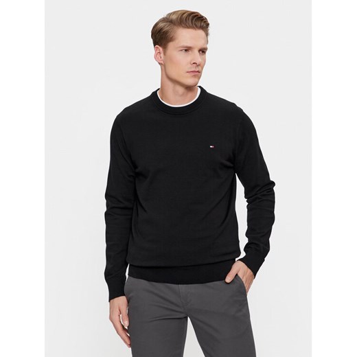 Tommy Hilfiger Sweter MW0MW30955 Czarny Regular Fit ze sklepu MODIVO w kategorii Swetry męskie - zdjęcie 182700419