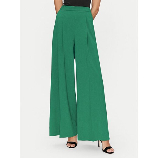 Simona Corsellini Spodnie palazzo P25CPPA01001 Zielony Wide Leg ze sklepu MODIVO w kategorii Spodnie damskie - zdjęcie 182700505