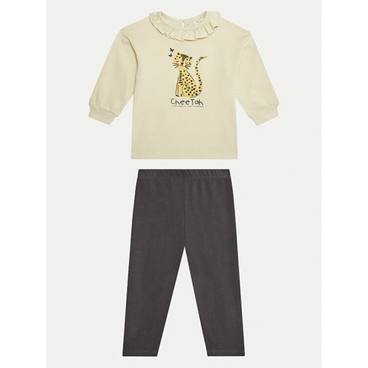 Zippy Komplet bluzka i legginsy ZBGAP0601 23009 Beżowy Regular Fit ze sklepu MODIVO w kategorii Komplety niemowlęce - zdjęcie 182700515