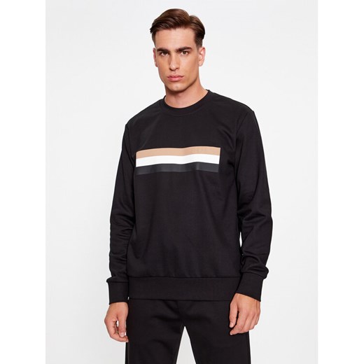 Boss Bluza Soleri 05 50501498 Czarny Regular Fit ze sklepu MODIVO w kategorii Bluzy męskie - zdjęcie 182700547