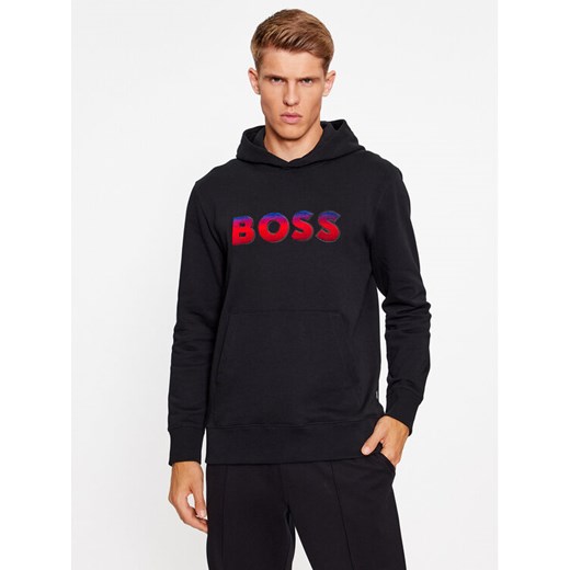 Boss Bluza Seeger 99 50499560 Czarny Regular Fit ze sklepu MODIVO w kategorii Bluzy męskie - zdjęcie 182700635