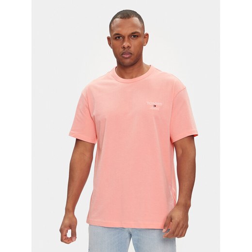 Tommy Jeans T-Shirt DM0DM18872 Różowy Regular Fit ze sklepu MODIVO w kategorii T-shirty męskie - zdjęcie 182700655