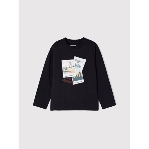 Mayoral Bluzka 4022 Czarny Regular Fit ze sklepu MODIVO w kategorii T-shirty chłopięce - zdjęcie 182700697