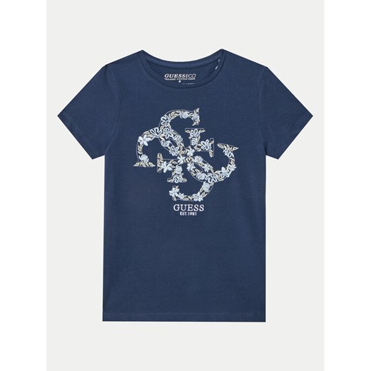 Guess T-Shirt J5GI02 K6YW4 Granatowy Regular Fit ze sklepu MODIVO w kategorii T-shirty chłopięce - zdjęcie 182700756