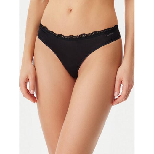 Calvin Klein Underwear Stringi LV00QD5270 Czarny ze sklepu MODIVO w kategorii Majtki damskie - zdjęcie 182700766
