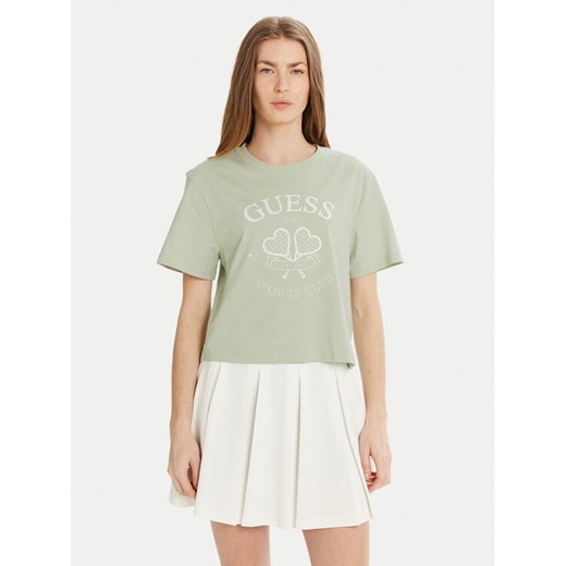 Guess T-Shirt V5GI04 I3Z14 Zielony Regular Fit ze sklepu MODIVO w kategorii Bluzki damskie - zdjęcie 182700856