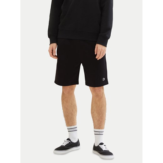 Tom Tailor Denim Szorty sportowe 1040931 Czarny Relaxed Fit Tom Tailor Denim XL MODIVO