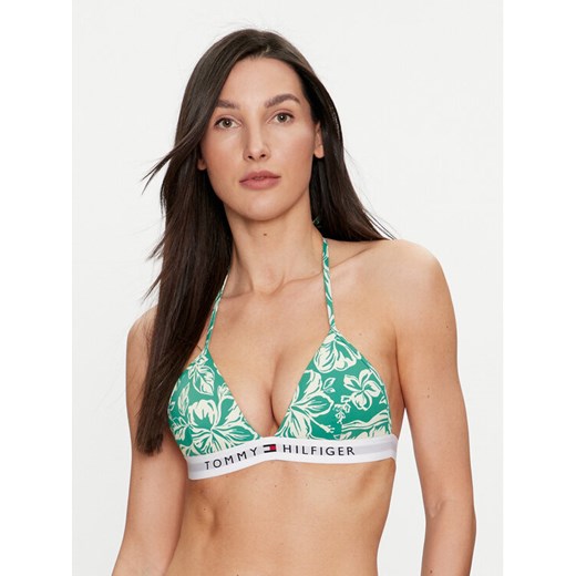 Tommy Hilfiger Góra od bikini UW0UW05367 Zielony ze sklepu MODIVO w kategorii Stroje kąpielowe - zdjęcie 182700877