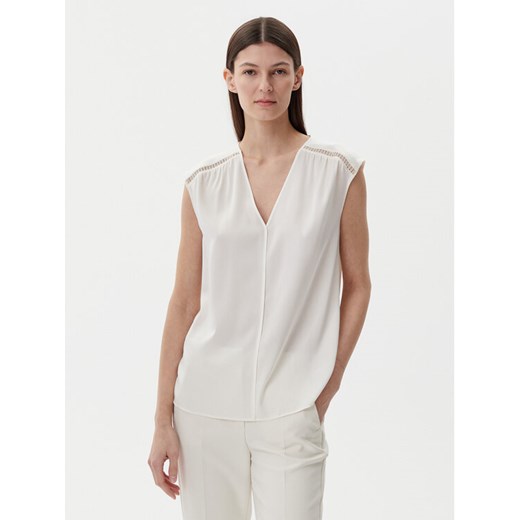 BOSS Bluzka Binadi 50540616 Biały Relaxed Fit ze sklepu MODIVO w kategorii Bluzki damskie - zdjęcie 182700907