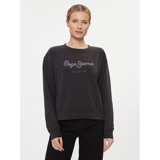 Pepe Jeans Bluza Harley PL581402 Czarny Relaxed Fit ze sklepu MODIVO w kategorii Bluzy damskie - zdjęcie 182700919