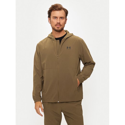 Under Armour Wiatrówka UA Vibe Woven 1386555 Brązowy Regular Fit ze sklepu MODIVO w kategorii Kurtki męskie - zdjęcie 182700935