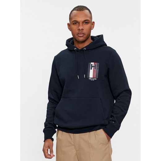 Tommy Hilfiger Bluza Emblem MW0MW33665 Granatowy Regular Fit ze sklepu MODIVO w kategorii Bluzy męskie - zdjęcie 182700938