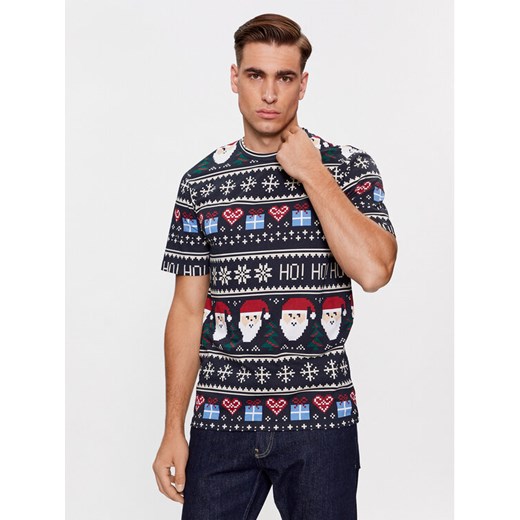 Jack&Jones T-Shirt 12246604 Granatowy Standard Fit ze sklepu MODIVO w kategorii T-shirty męskie - zdjęcie 182700986