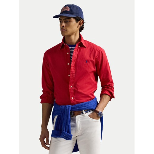 Polo Ralph Lauren Koszula 710937993012 Czerwony Custom Fit ze sklepu MODIVO w kategorii Koszule męskie - zdjęcie 182701048