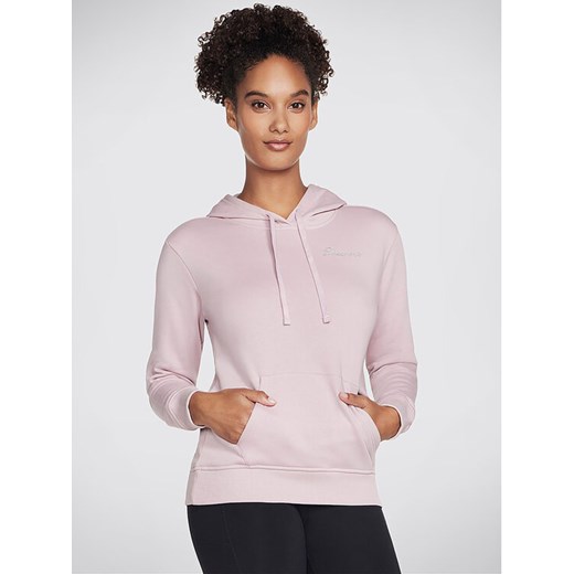 Skechers Bluza Signature Po Hoodie WHD116 Różowy Regular Fit ze sklepu MODIVO w kategorii Bluzy damskie - zdjęcie 182701088