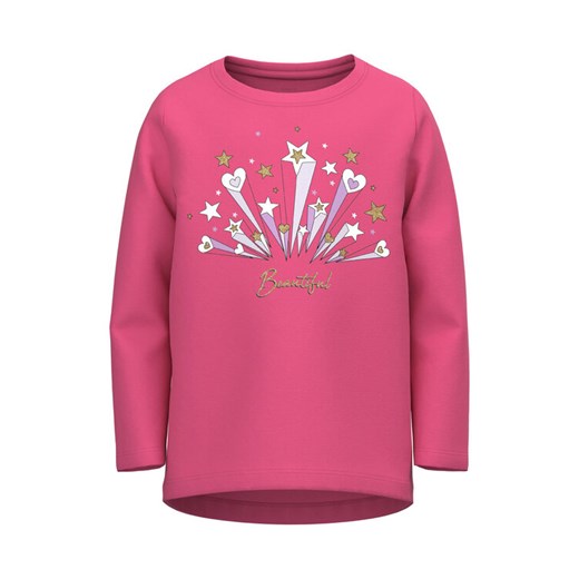 NAME IT Bluzka 13218932 Różowy Regular Fit ze sklepu MODIVO w kategorii Bluzki dziewczęce - zdjęcie 182701127