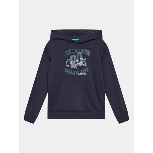 Jack&Jones Junior Bluza 12243086 Granatowy Loose Fit ze sklepu MODIVO w kategorii Bluzy chłopięce - zdjęcie 182701185