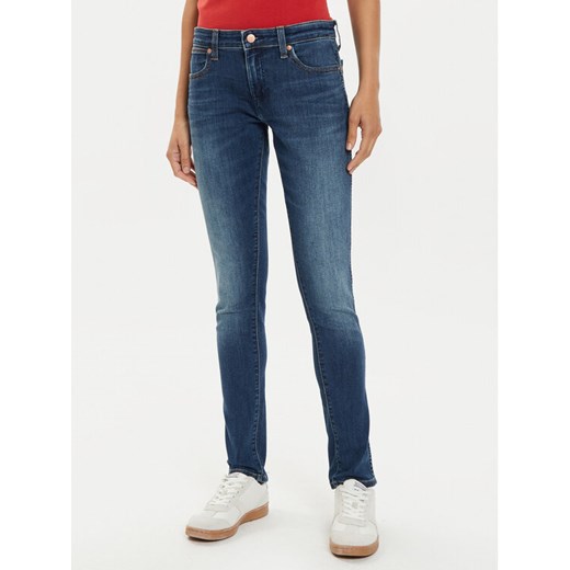 Wrangler Jeansy Spat 112357537 Niebieski Skinny Fit ze sklepu MODIVO w kategorii Jeansy damskie - zdjęcie 182701339