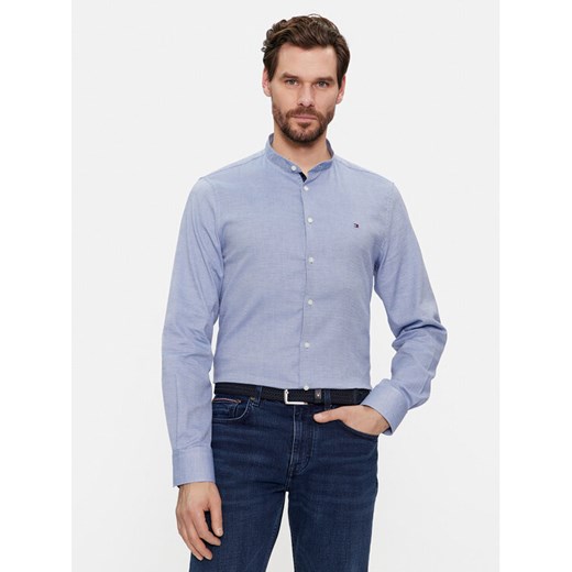 Tommy Hilfiger Koszula Cl Stretch Dobby Sf Shirt MW0MW33821 Niebieski Slim Fit ze sklepu MODIVO w kategorii Koszule męskie - zdjęcie 182701398