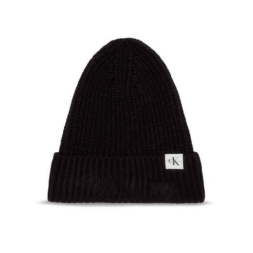 Calvin Klein Jeans Czapka Monogram IU0IU00440 Czarny ze sklepu MODIVO w kategorii Czapki dziecięce - zdjęcie 182701448
