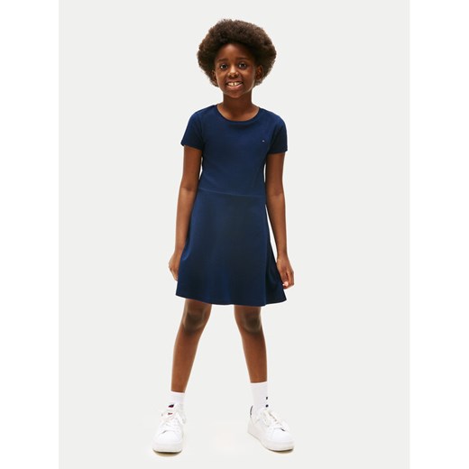 Tommy Hilfiger Sukienka codzienna Essential KG0KG08487 D Granatowy Regular Fit ze sklepu MODIVO w kategorii Sukienki dziewczęce - zdjęcie 182701468