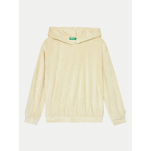 United Colors Of Benetton Bluza 37JBC203V Beżowy Relaxed Fit ze sklepu MODIVO w kategorii Bluzy dziewczęce - zdjęcie 182701475
