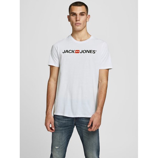 Jack&Jones T-Shirt Corp Logo 12137126 Biały Slim Fit ze sklepu MODIVO w kategorii T-shirty męskie - zdjęcie 182701517