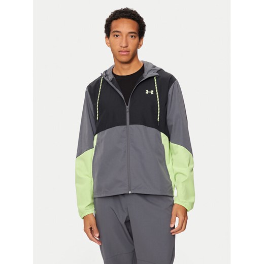 Under Armour Wiatrówka Ua Legacy Windbreaker 1382875 Szary Regular Fit ze sklepu MODIVO w kategorii Kurtki męskie - zdjęcie 182701529