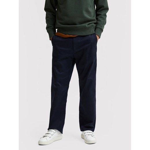 Selected Homme Chinosy Salford 16080159 Granatowy Loose Fit ze sklepu MODIVO w kategorii Spodnie męskie - zdjęcie 182701635