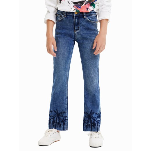 Desigual Jeansy 23SGDD06 Szary Regular Fit ze sklepu MODIVO w kategorii Spodnie dziewczęce - zdjęcie 182701695