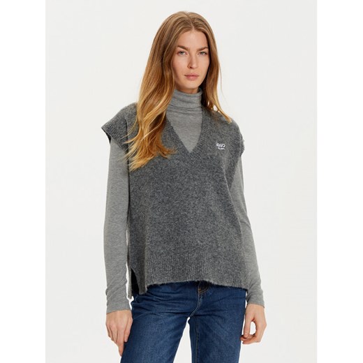 Liu Jo Sweter WF4432 MA49P Szary Regular Fit ze sklepu MODIVO w kategorii Swetry damskie - zdjęcie 182701809