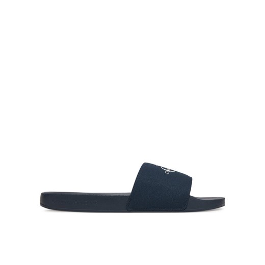 Calvin Klein Jeans Klapki Slide Monogram Cv YM0YM01271 Granatowy ze sklepu MODIVO w kategorii Klapki męskie - zdjęcie 182701837