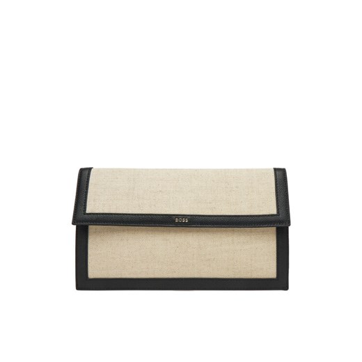BOSS Duży Portfel Damski Alyce Flat Pouch CV 50542077 Beżowy ze sklepu MODIVO w kategorii Portfele damskie - zdjęcie 182701845