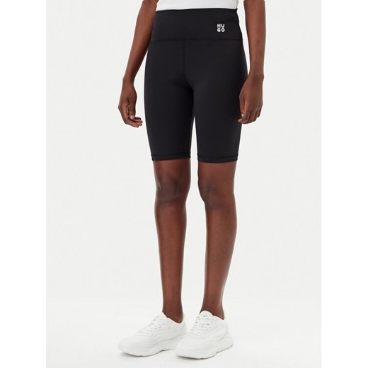 HUGO Kolarki Nopardino 50545339 Czarny Slim Fit ze sklepu MODIVO w kategorii Szorty - zdjęcie 182701879