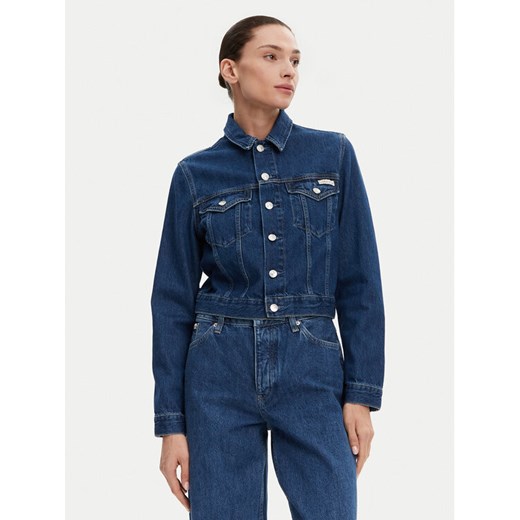 Calvin Klein Jeans Kurtka jeansowa 90's J20J225183 Niebieski Regular Fit ze sklepu MODIVO w kategorii Kurtki damskie - zdjęcie 182701996