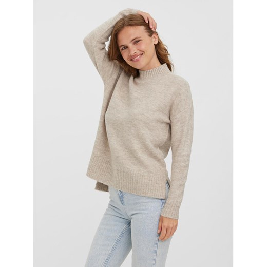 Vero Moda Sweter 10269229 Beżowy Regular Fit ze sklepu MODIVO w kategorii Swetry damskie - zdjęcie 182702026