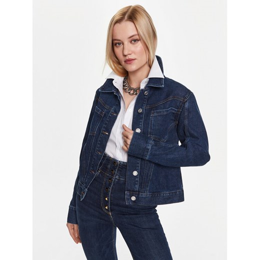 Trussardi Kurtka jeansowa 56S00882 Granatowy Slim Fit ze sklepu MODIVO w kategorii Kurtki damskie - zdjęcie 182702045