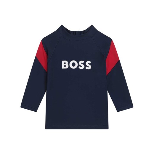 Boss Bluzka J05A16 M Granatowy Regular Fit ze sklepu MODIVO w kategorii T-shirty chłopięce - zdjęcie 182702109