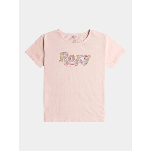 Roxy T-Shirt Day And Night A Tees ERGZT04008 Różowy Regular Fit ze sklepu MODIVO w kategorii Bluzki dziewczęce - zdjęcie 182702208