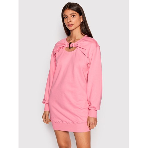 Versace Jeans Couture Bluza 73HAO978 Różowy Relaxed Fit ze sklepu MODIVO w kategorii Bluzy damskie - zdjęcie 182702319
