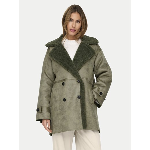 ONLY Kożuch Ylva 15322402 Zielony Regular Fit ze sklepu MODIVO w kategorii Kożuchy - zdjęcie 182702368