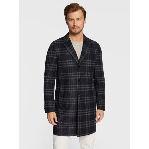 Boss Płaszcz przejściowy H-Hyde-J-224 50479591 Granatowy Slim Fit ze sklepu MODIVO w kategorii Płaszcze męskie - zdjęcie 182702397