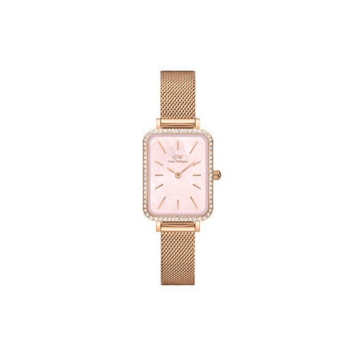 Daniel Wellington Zegarek Quadro Mesh DW00100669 Różowe złoto ze sklepu MODIVO w kategorii Zegarki - zdjęcie 182702408