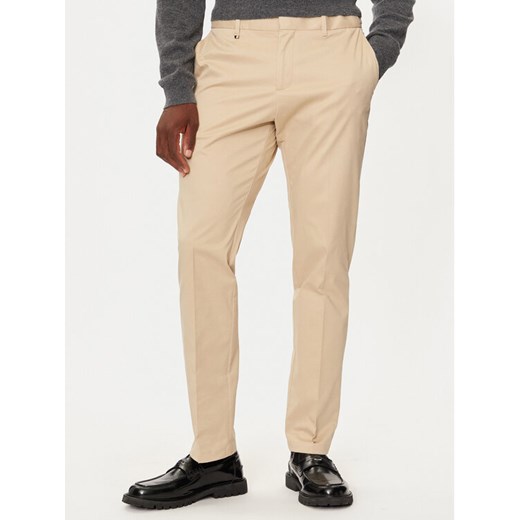 Boss Spodnie materiałowe C-Genius-Dtl-243F 50527920 Beżowy Slim Fit ze sklepu MODIVO w kategorii Spodnie męskie - zdjęcie 182702416