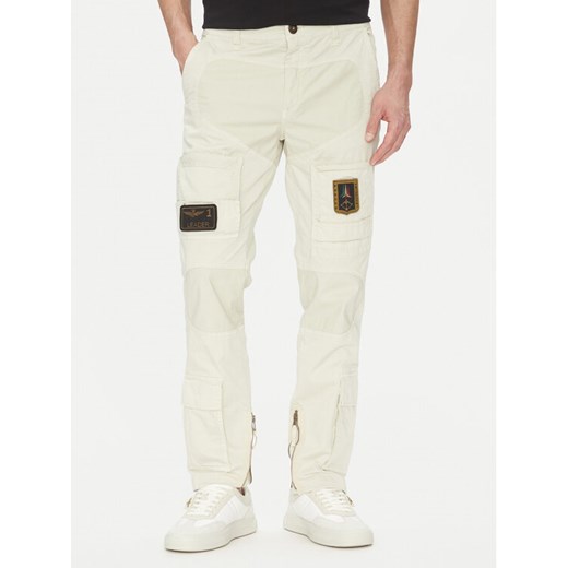 Aeronautica Militare Spodnie materiałowe 251PA1387CT1493 Beżowy Regular Fit ze sklepu MODIVO w kategorii Spodnie męskie - zdjęcie 182702459